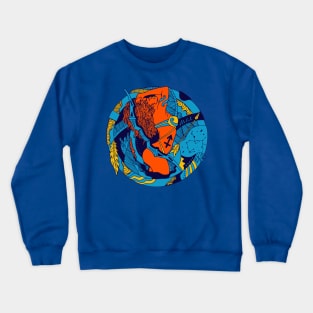 Orange Blue Sagittarius Beauty Crewneck Sweatshirt